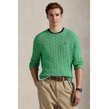 Pánský svetr Bavlněný svetr Polo Ralph Lauren béžová barva, 710775885, XL, 77X