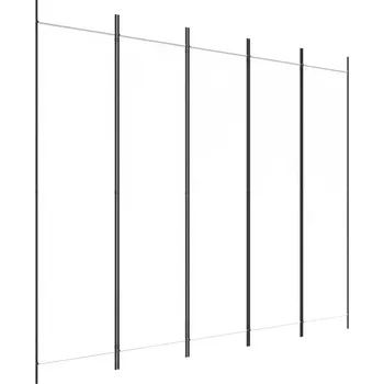 Paraván Skládací Paraván , 5dílná, bílá, 100% polyester textil , 250x200 cm