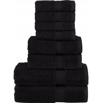 Ručník Sada Ručníků SOLUND Černá 100% Bavlna 600 g/m2, 30x50, 50x100, 70x140