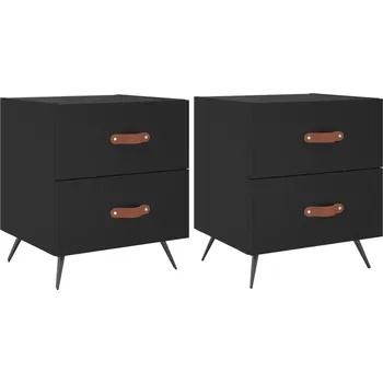 Noční stolek Noční stolek z dřevotřísky, černý, 40x35x47,5 cm