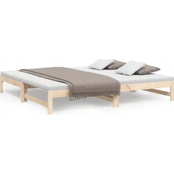 Postel Dřevěná manželská postel G04V 200x200 dub