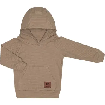Mikina VAFLE s kapucí - Tmavě béžová Velikost: 128