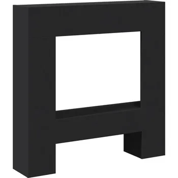 Krbová obestavba s poličkou pro elektrický krb, černá, 81 x 18 x 82 cm