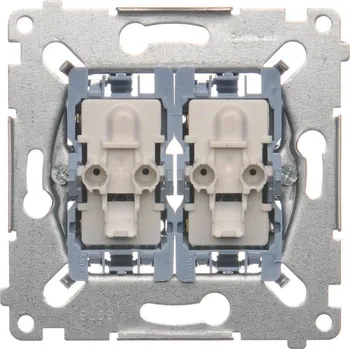 vypínač Vypínač střídavý a Ovladač zapínací , řazení 6+1/0, 10 AX / 230 V~, bezšroubové svorky, Simon 54 SW6P1M