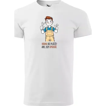 Pánské oblečení Sablio Tričko s potiskem Ano, jsem opravář - bílé S