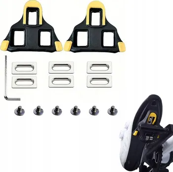 Pedál na kolo ŠPIDLA SPD SL SM-SH11 PRO PEDÁLY ŽLUTÁ SVĚTLOST 6° SILNIČNÍ