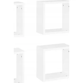 police Dřevěná police G03V 3 x 3 cm bílá