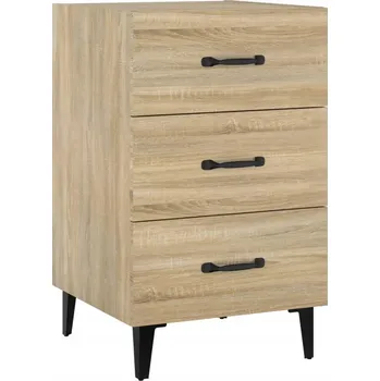 Noční stolek Noční stolek se 3 zásuvkami, dub sonoma, 40x40x66 cm