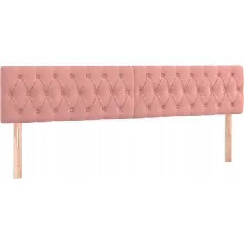 Čelo postele sametové nastavitelné růžové 200x7x78/88 cm