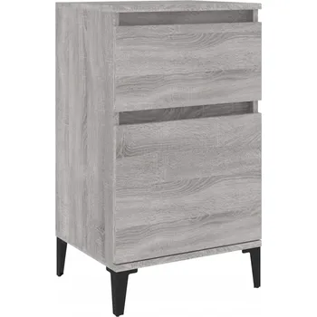 Noční stolek Elegantní Noční Stolek z Materiálu na bázi dřeva, Šedý Dub Sonoma, 40x3