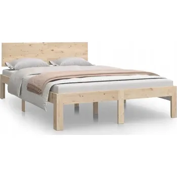 Postel Dřevěný rám postele z borovicového dřeva 120 x 190 cm, neošetřený (surový) vzhled, rozměry 195,5 x 12 cm