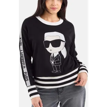 Dámský svetr Dámský svetr Karl Lagerfeld - Velikost M, Barva Černá M56528 L5ZSS731