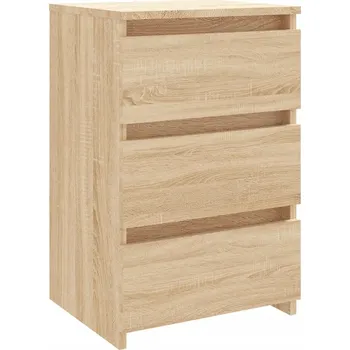 Noční stolek Noční stolek se 3 zásuvkami dub sonoma 40 x 35 x 62,5 cm