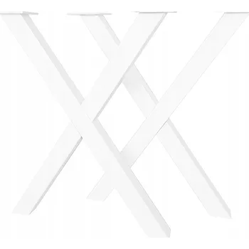 Jídelní stůl Kovové nohy X pro stůl, stolek, psací stůl, lavici Loftové 2ks BÍLÉ