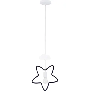 Dětské závěsné svítidlo 1x20W E27 černá+bílá