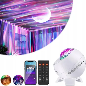 Projektor NOČNÍ LAMPA PROJEKTOR NOČNÍ OBLOHY PRO DĚTI 3D PROJEKTOR S OVLADAČEM OVLÁDÁNÍM