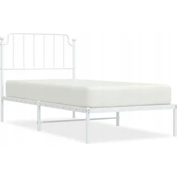 Postel Manželská kovová postel Lotivo 90x200 bílá