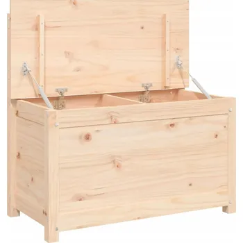 Zahradní lavice Klasická dřevěná lavice s opěradlem a úložným prostorem (truhlou), borovice, 80x41x77 cm