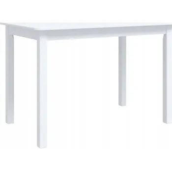 Jídelní stůl Jídelní stůl z masivního kaučukového dřeva a MDF, bílý, 114x71x75 cm