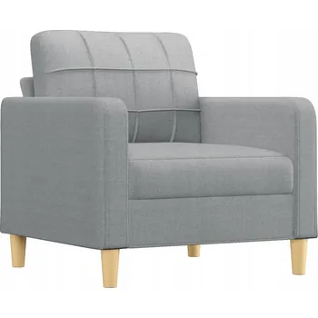 Křeslo Křeslo světle šedé, látka a kov, 78x77x80 cm