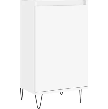 Komoda Skříňka s dvířky a kovovými nožičkami, bílá, 40x35x70 cm