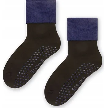 Pánské ponožky Ponožky froté PROTISKLUZOVÉ ABS 32-34 černé-modré
