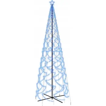 Vánoční stromek Osvětlený LED vánoční stromek kužel modrý 160 x 500 cm