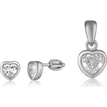 JVD Dámská stříbrná souprava se zirkony set SVLS0148SH2BI00