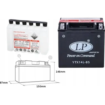 Motobaterie LANDPORT YTX14L-BS