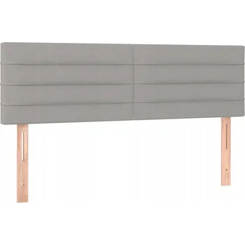 Čelo postele nastavitelné, světle šedé, 144 x 5 x 78/88 cm, látka