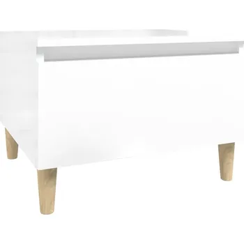 Konferenční stolek Skandinávský odkládací stolek bílý, dřevěný materiál, 50x46x35 cm