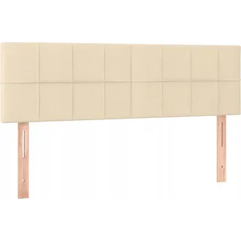 Čelo postele s nastavitelnou výškou, krémové, 144x5x78/88 cm, 2 ks
