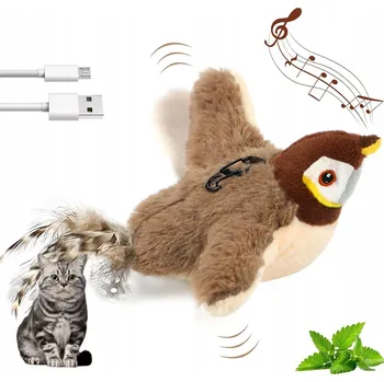 Hračka pro kočku Myš pro kočky LEOOKCADIA hračka vrabec samohrající Leookcadia