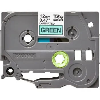 Kancelářský papír BROTHER TZE731 - kazeta TZ šířky 12mm, laminovaná TZE-731, zelená/černé písmo TZE731
