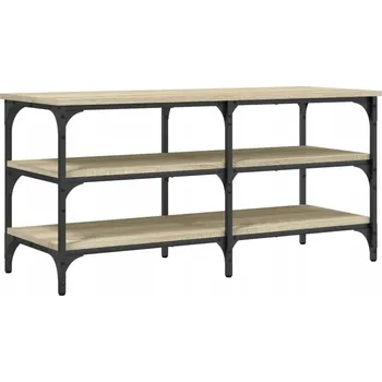 Lavice na boty se 3 policemi, nastavitelné nožičky, dub sonoma, 100x38,5x49