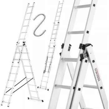 Žebřík Higher hliníkový Žebřík 3 x 9 do 150 kg