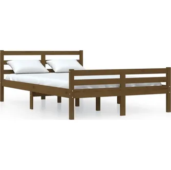 Postel Rám postele z masivního borovicového dřeva 140x190 cm, medově hnědá