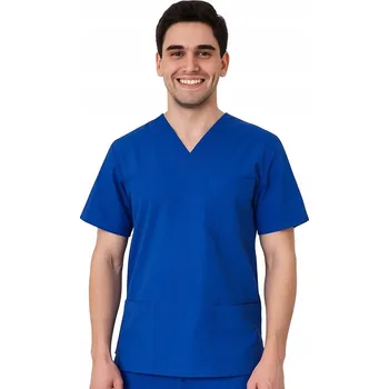 Zdravotnický oděv Pánský lékařský chirurgický Mikina , 100% bavlna chrpově modrá, velikost M