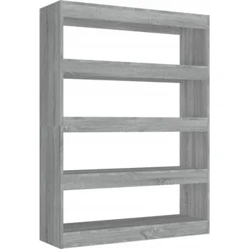 Knihovna Regál na knihy / dělicí stěna šedý dub sonoma 100x30x135 cm