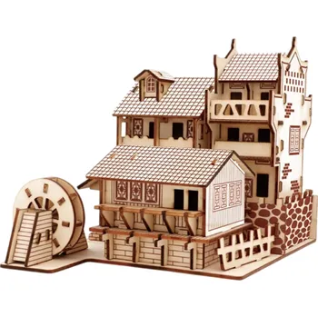 ostatní stavebnice 3D dřevěné puzzle Starobylé město Phoenix 22 x 19 x 17 cm 81 dílků Laserem řezané z přírodního dřeva Kreativní stavebnice DIY dekorace