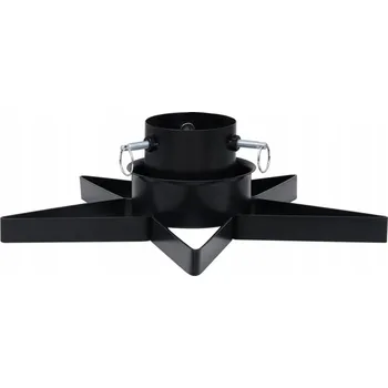 Stojánek na vánoční stromek Stojan na vánoční stromek Hvězda s nádobou na vodu, černý, kovový, 47x47x13 cm