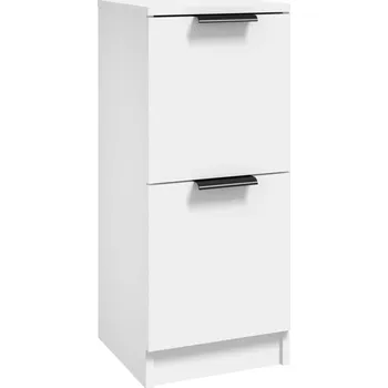 Komoda Multifunkční skříňka bílá 30x30x70 cm, dřevěný kompozit