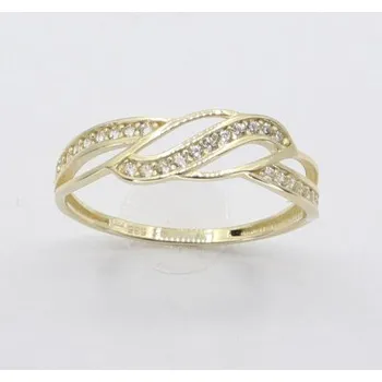 Prsten Zlatý prsten se zirkony