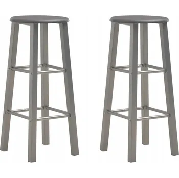 Barová židle Sada 2 barových stoliček MDF/ocel, antracitová barva, 30x30x70 cm, 110 kg