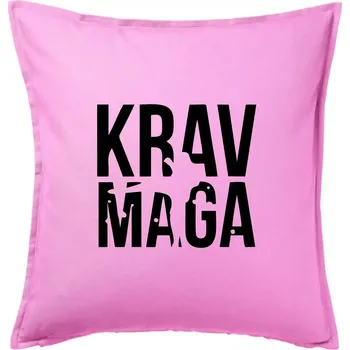 Polštář Nápis Krav Maga - Polštář 50x50 - 50x50 - Pouze potah ( Růžová )