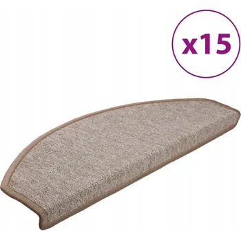 Nášlap na schod Protiskluzové nášlapy na schody Tufované Světle Hnědé 65x24x4 cm