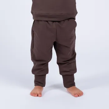 Moniel Dětské rostoucí tepláky Basic Chocolate 62/68 cm