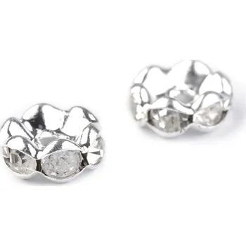 Šatonová rondelka Ø8 mm, střední, 1 crystal