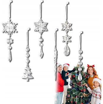 Vánoční dekorace KŘIŠŤÁLOVÝ PŘÍVĚSEK 26 ks SNĚHOVÁ VLOČKA VÁNOČNÍ DEKORACE NA VÁNOČNÍ STROMEČEK