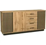 Komoda 3D4S LAMELO LA21 černá